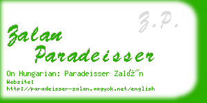 zalan paradeisser business card